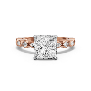 Image for Princess Dual Halo Ring with Alternating Marquise band