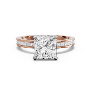 Image for Princess Dual Halo Ring with Channel band