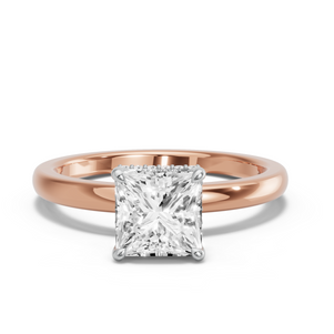 Image for Princess Dual Halo Ring with Solitaire band