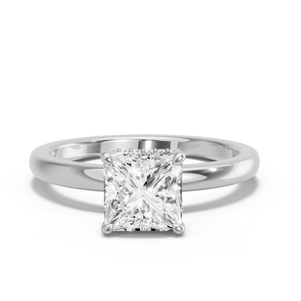 Image for Princess Dual Halo Ring with Solitaire band