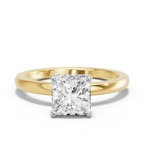 Image for Princess Dual Halo Ring with Solitaire band