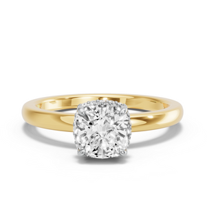 Image for Cushion Dual Halo Ring with Solitaire band