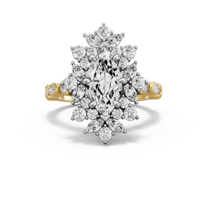 Image for Marquise Fancy Halo Ring with Alternating Marquise band