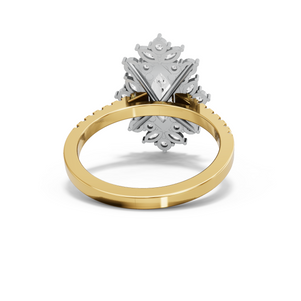 Image for Marquise Fancy Halo Ring with Cathedral Pave band