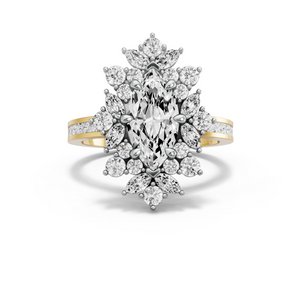 Image for Marquise Fancy Halo Ring with Channel band