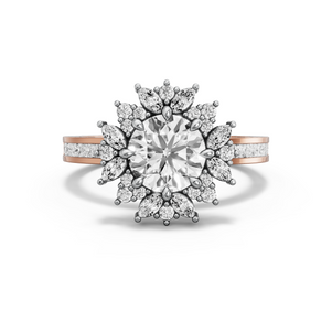 Image for Round Fancy Halo Ring with Channel band