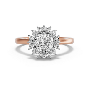 Image for Square Cushion Fancy Halo Ring with Knife Edge Cathedral band