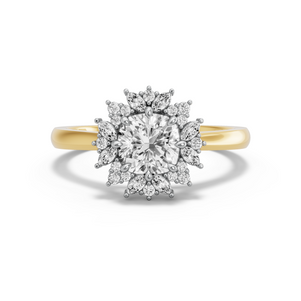 Image for Square Cushion Fancy Halo Ring with Knife Edge Cathedral band