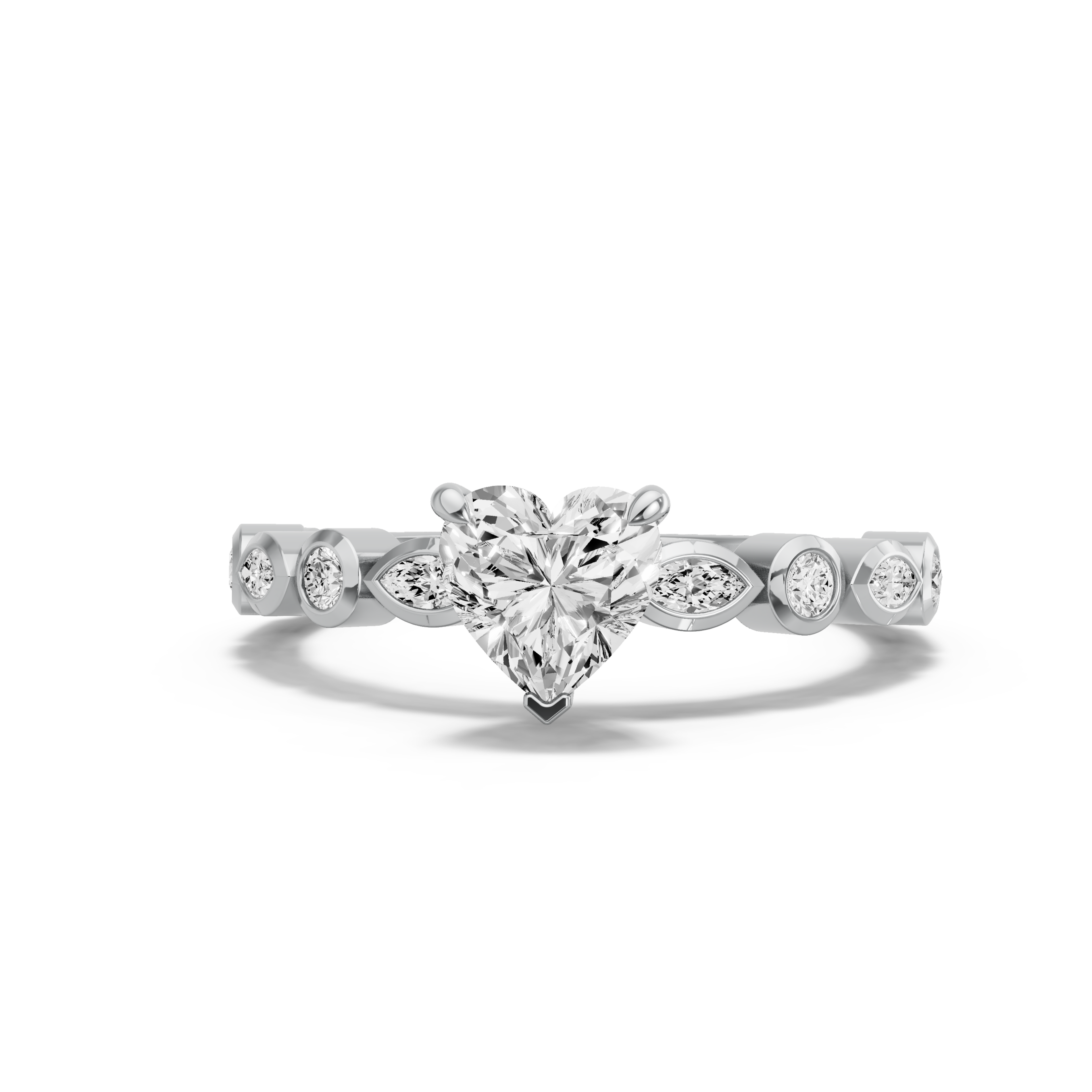 Image for heart-four-prong-ring-with-alternating-marquise-band-in-950-platinum