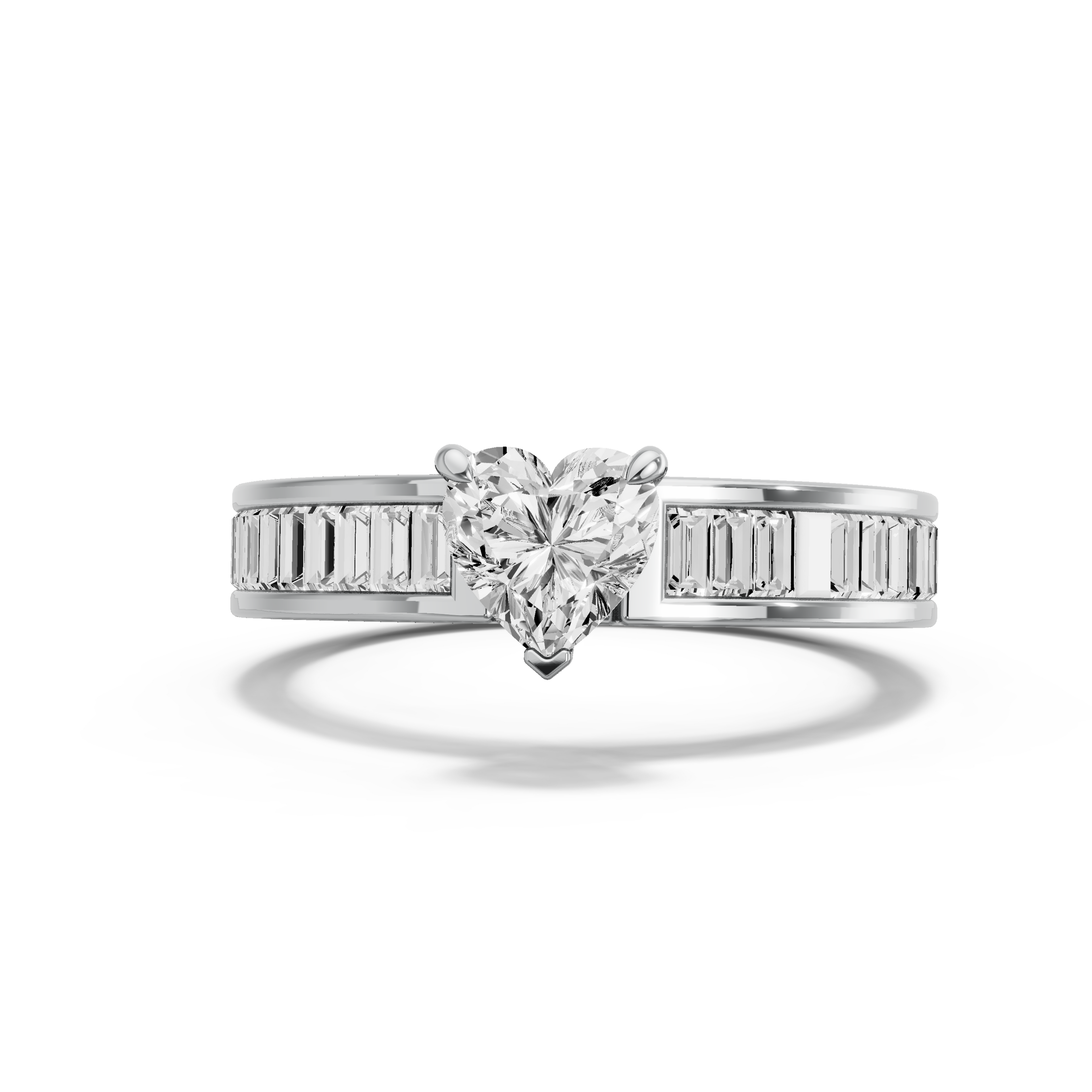 Image for heart-four-prong-ring-with-baguette-channel-band-in-14k-white-gold