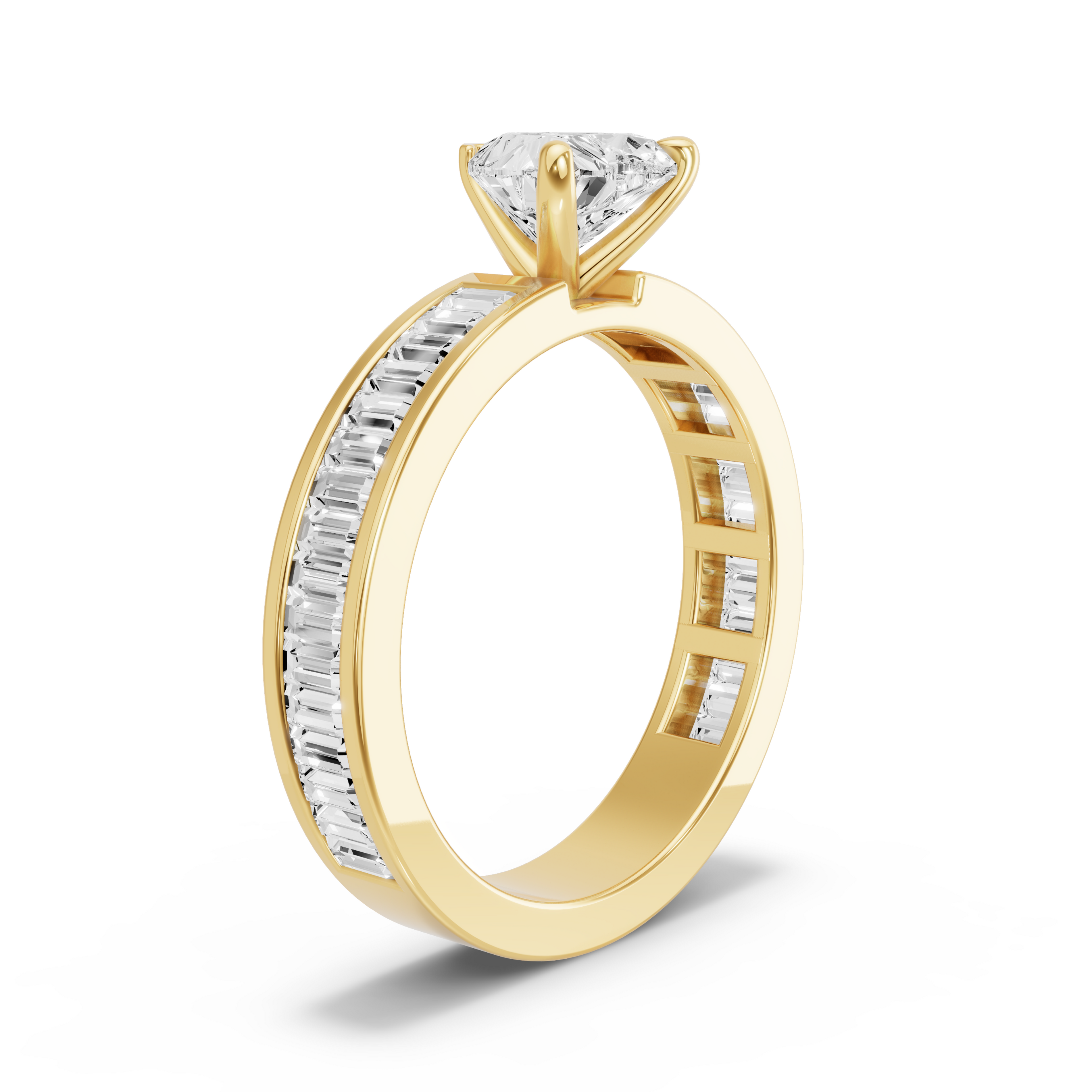 Image for heart-four-prong-ring-with-baguette-channel-band-in-10k-yellow-gold
