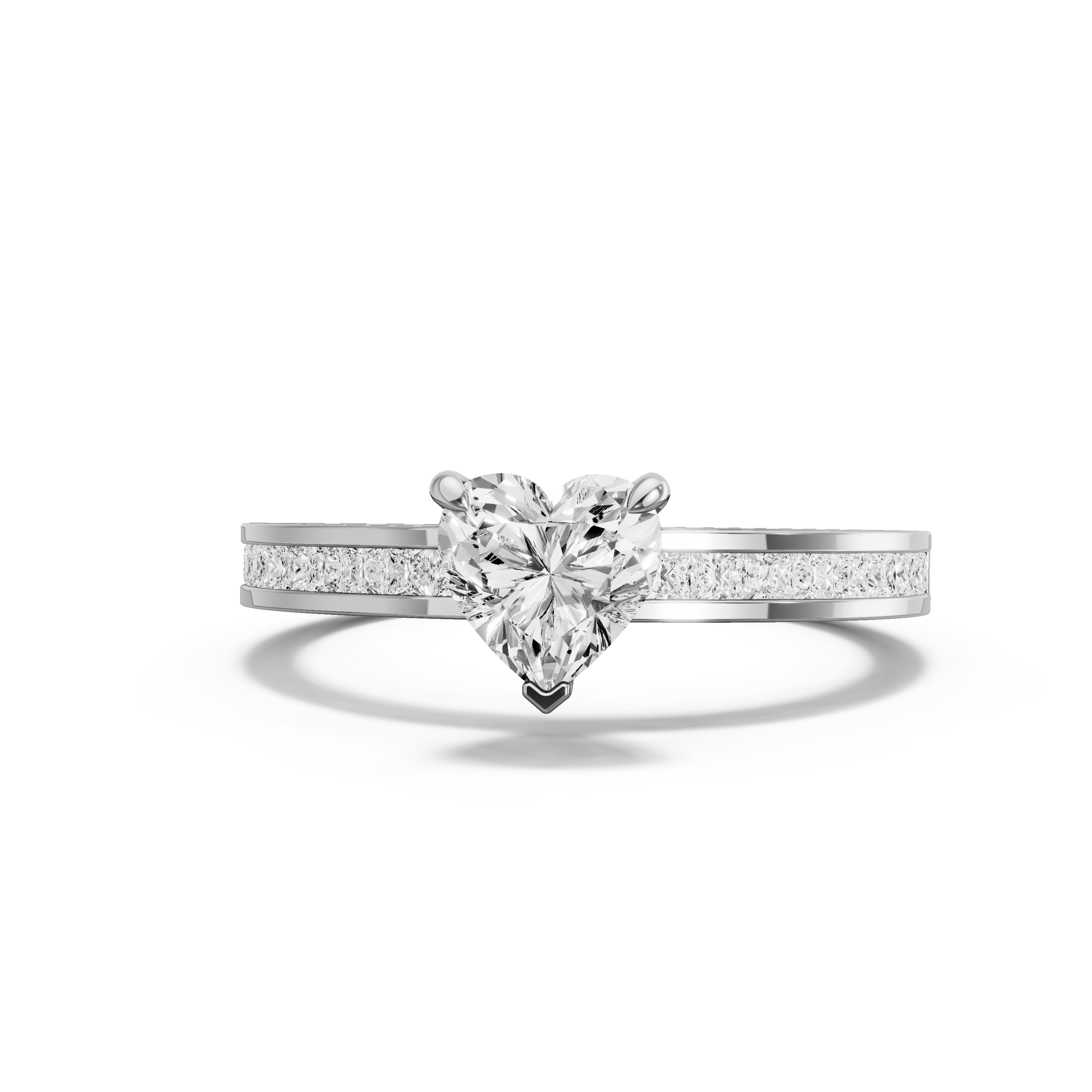Image for heart-four-prong-ring-with-channel-band-in-950-platinum