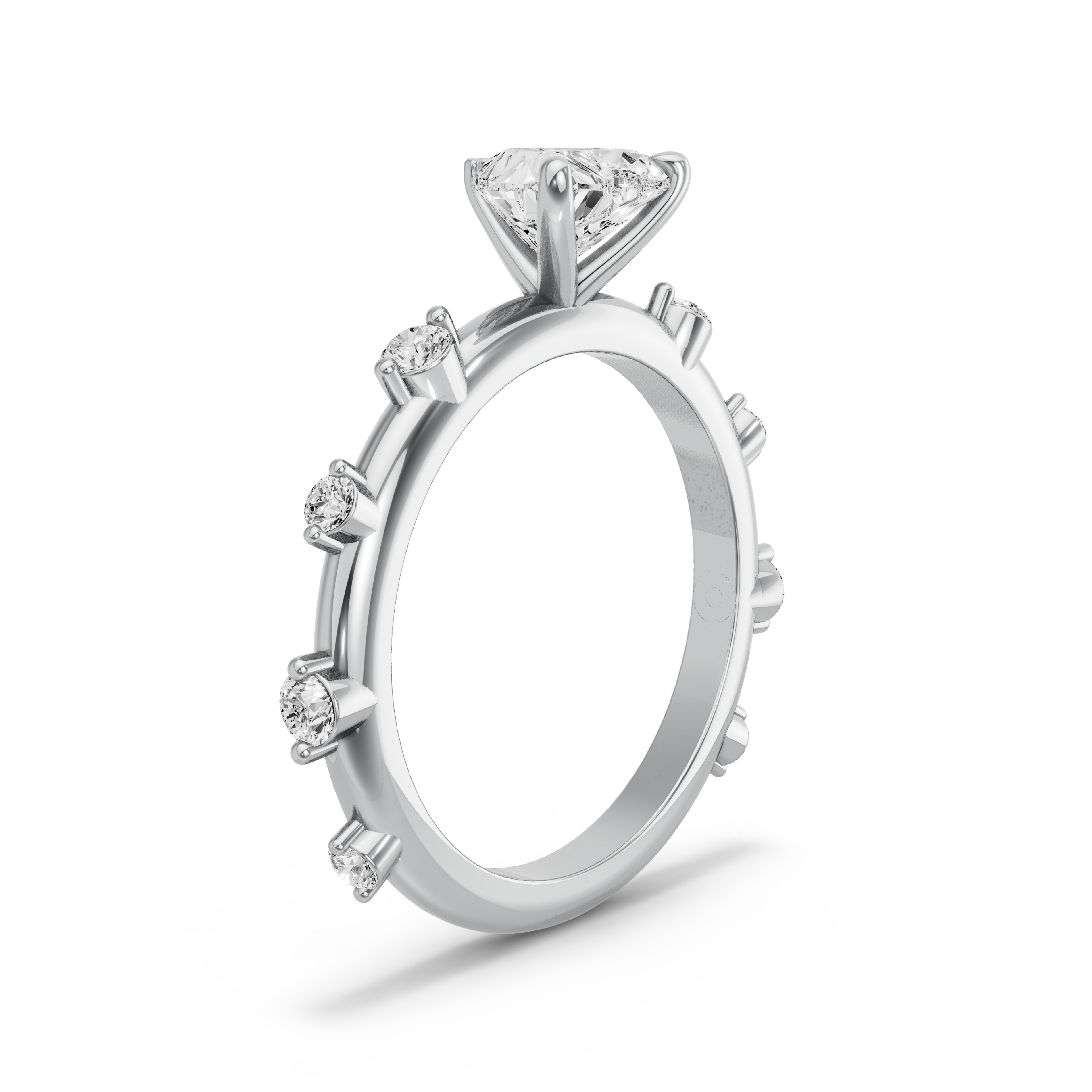 Image for heart-four-prong-ring-with-floating-station-band-in-950-platinum