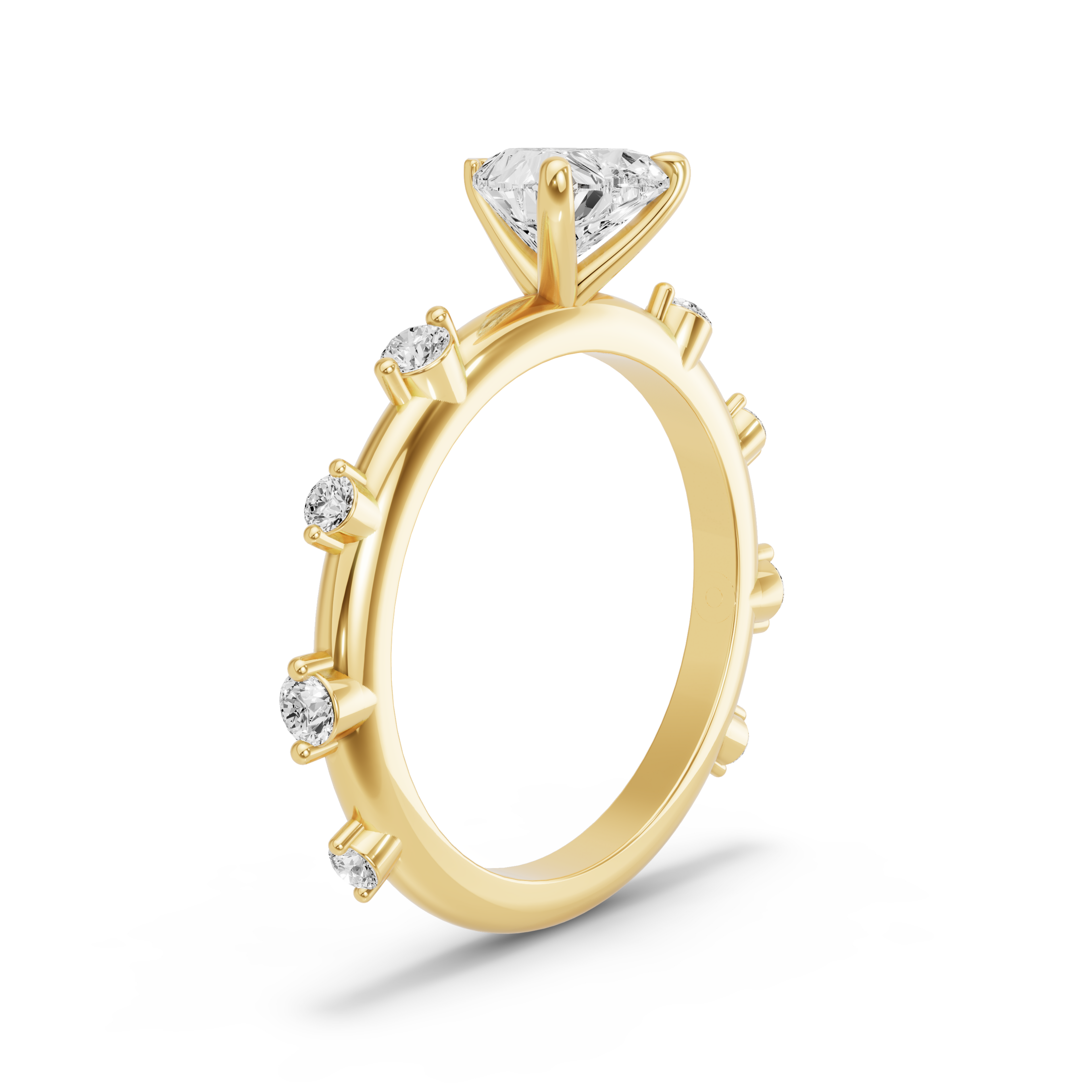 Image for heart-four-prong-ring-with-floating-station-band-in-10k-yellow-gold