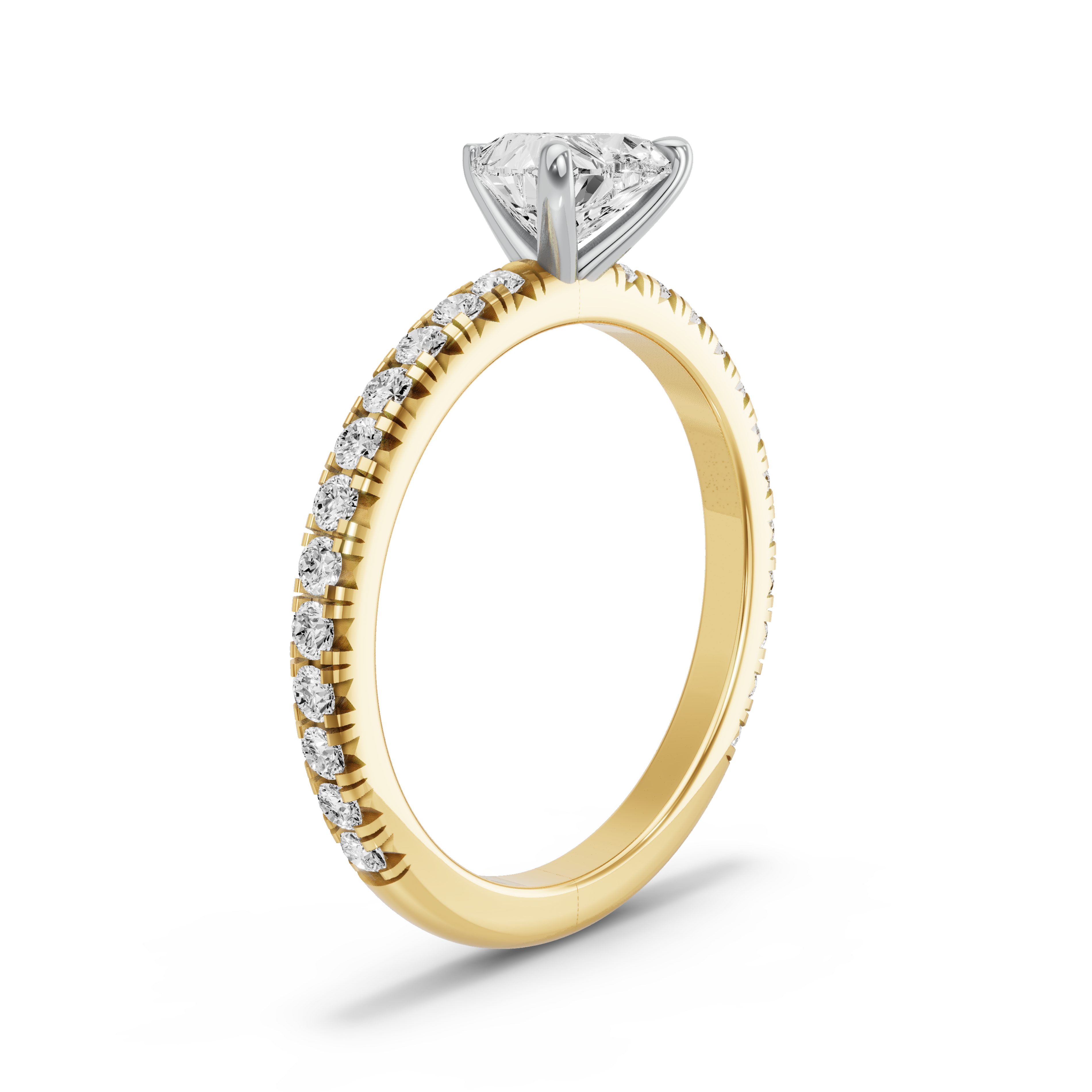 Image for heart-four-prong-ring-with-french-pave-band-in-18k-two-tone-yellow-gold