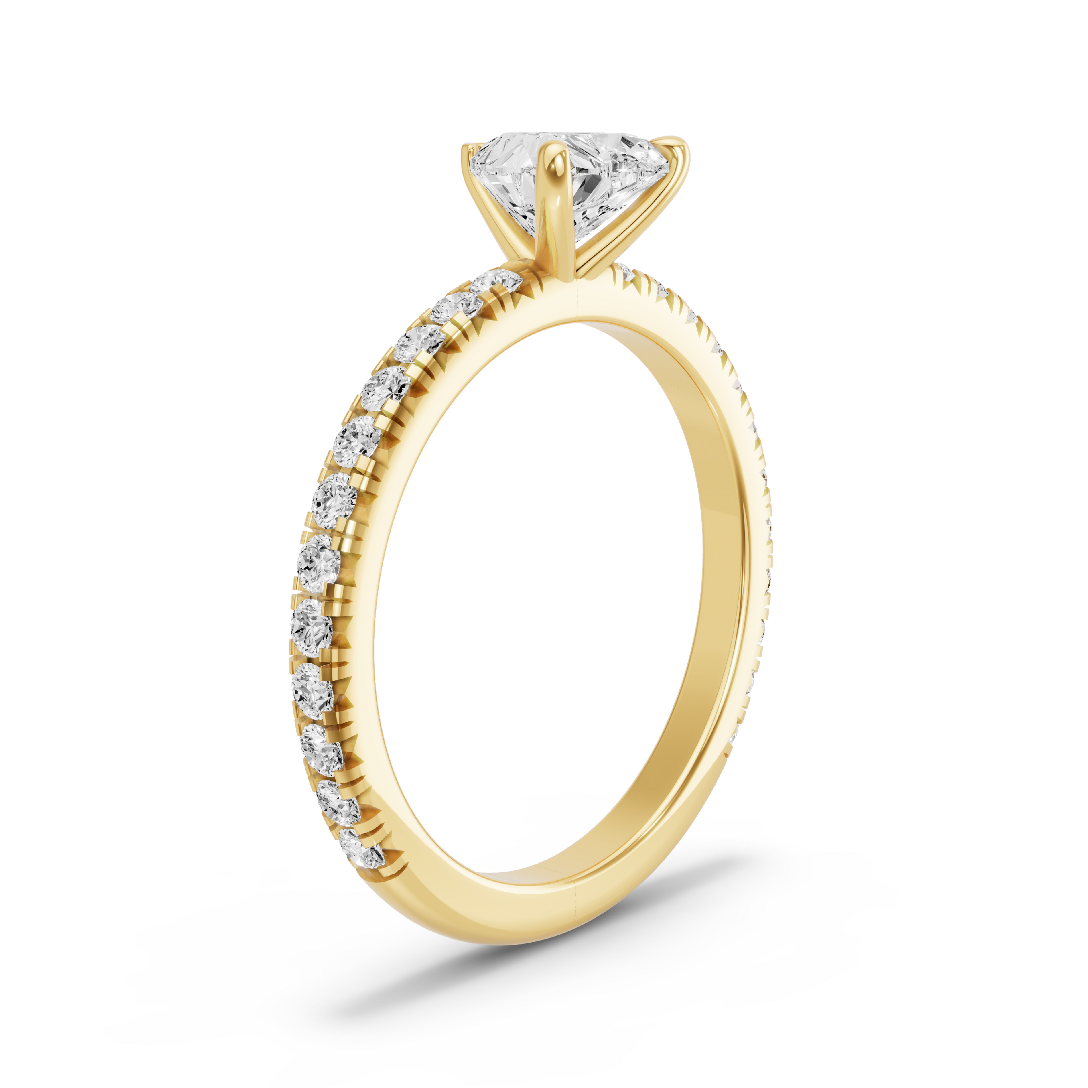 Image for heart-four-prong-ring-with-french-pave-band-in-10k-yellow-gold