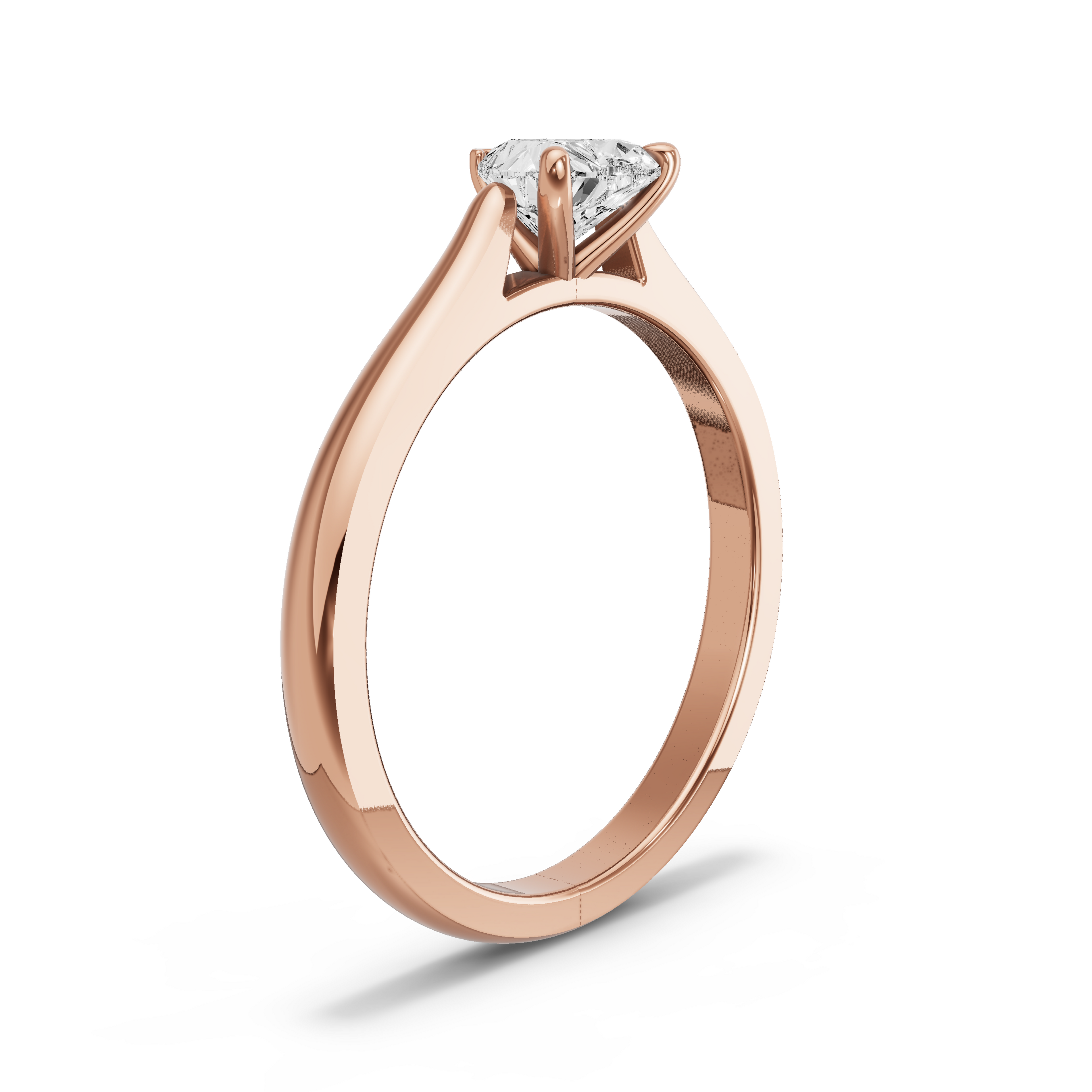 Image for heart-four-prong-ring-with-knife-edge-cathedral-band-in-18k-rose-gold