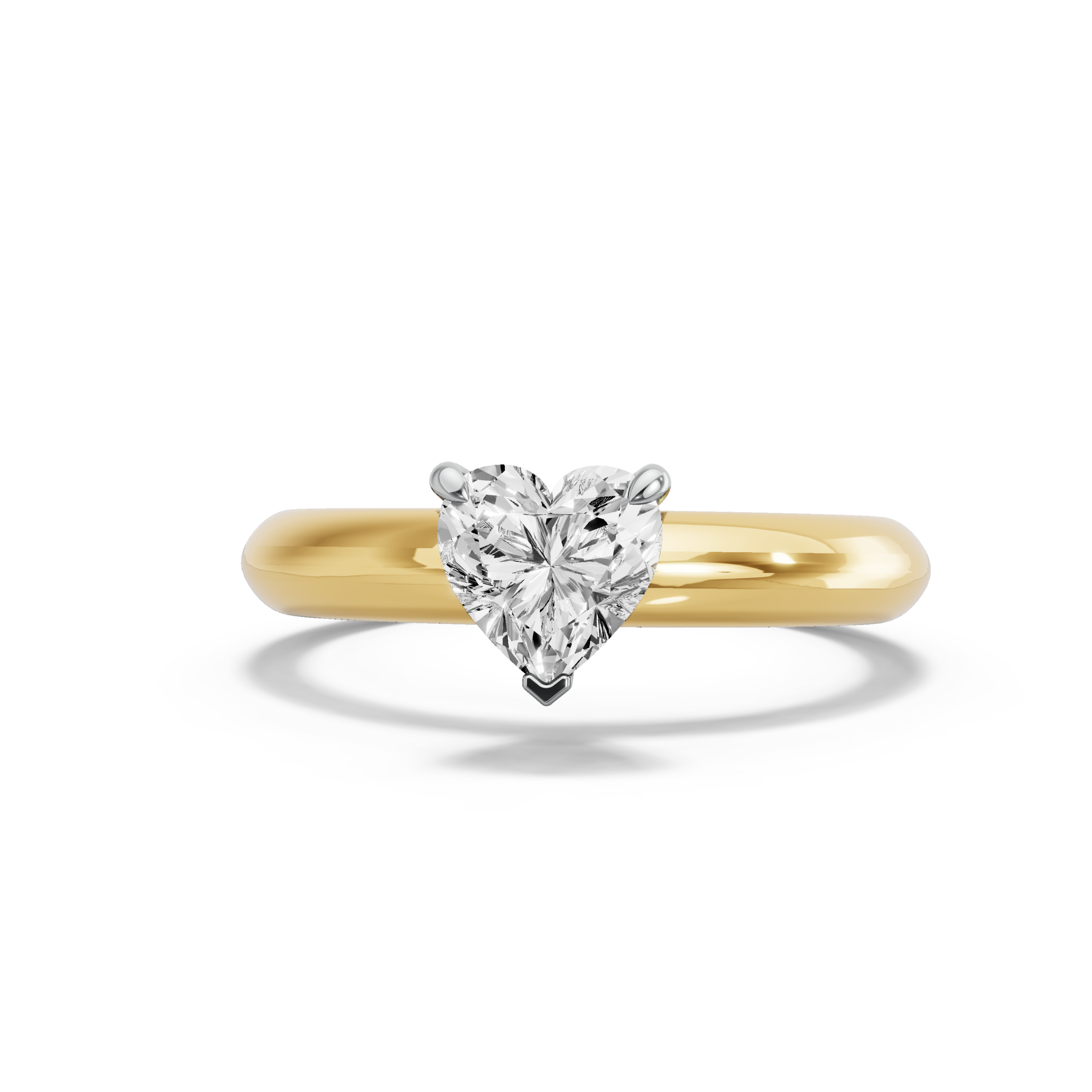 Image for heart-four-prong-ring-with-knife-edge-solitaire-band-in-18k-two-tone-yellow-gold