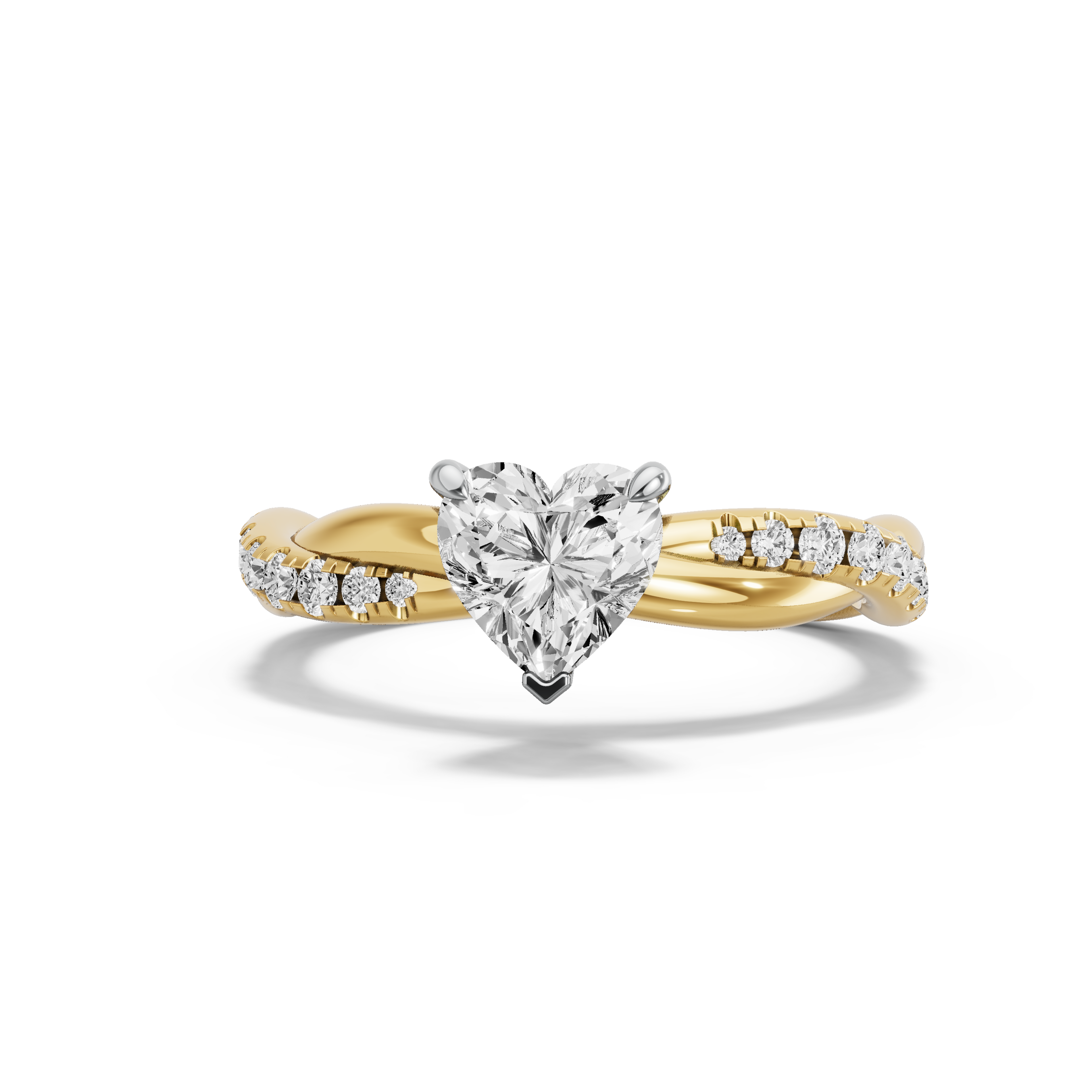 Image for heart-four-prong-ring-with-rope-pave-band-in-18k-two-tone-yellow-gold
