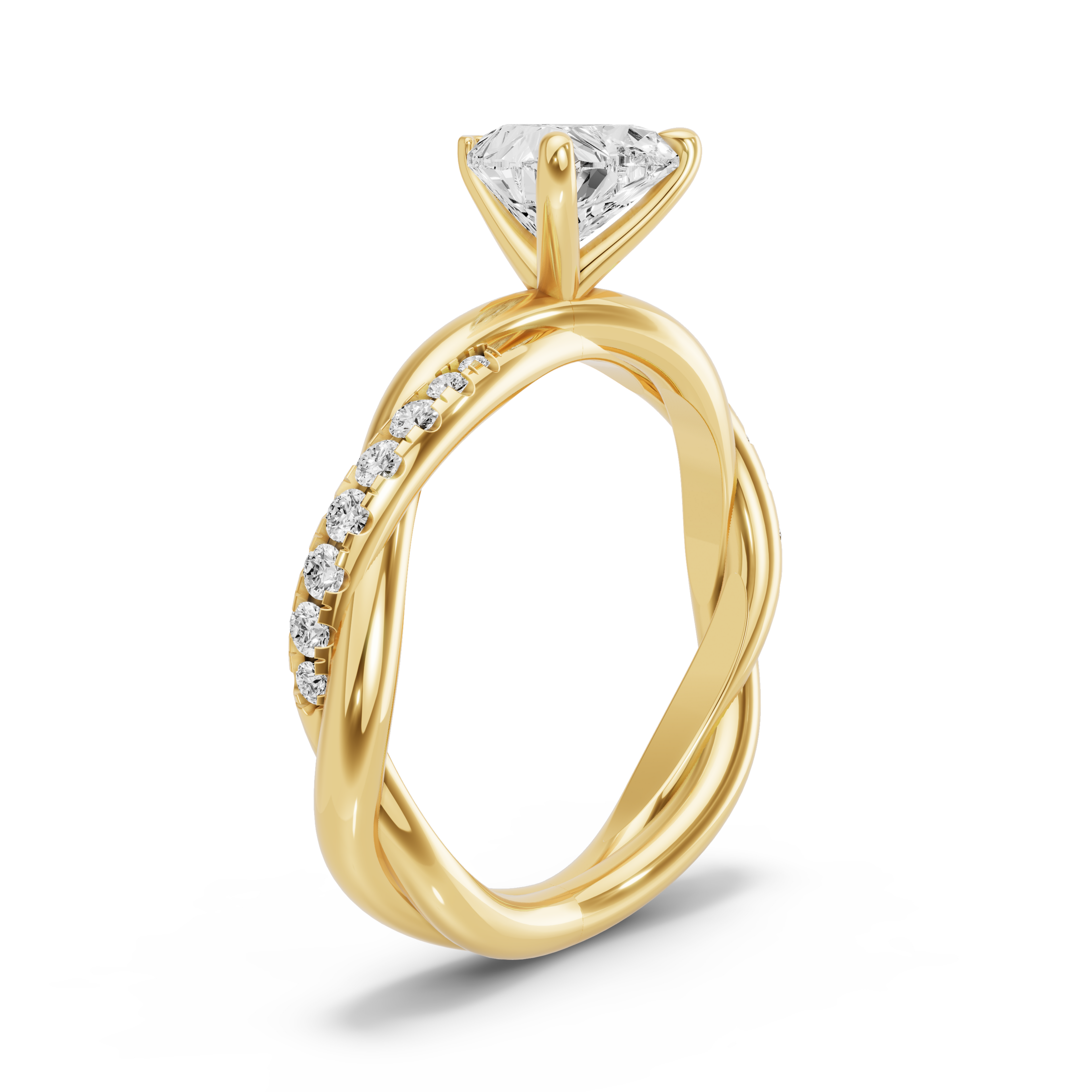 Image for heart-four-prong-ring-with-rope-pave-band-in-18k-yellow-gold