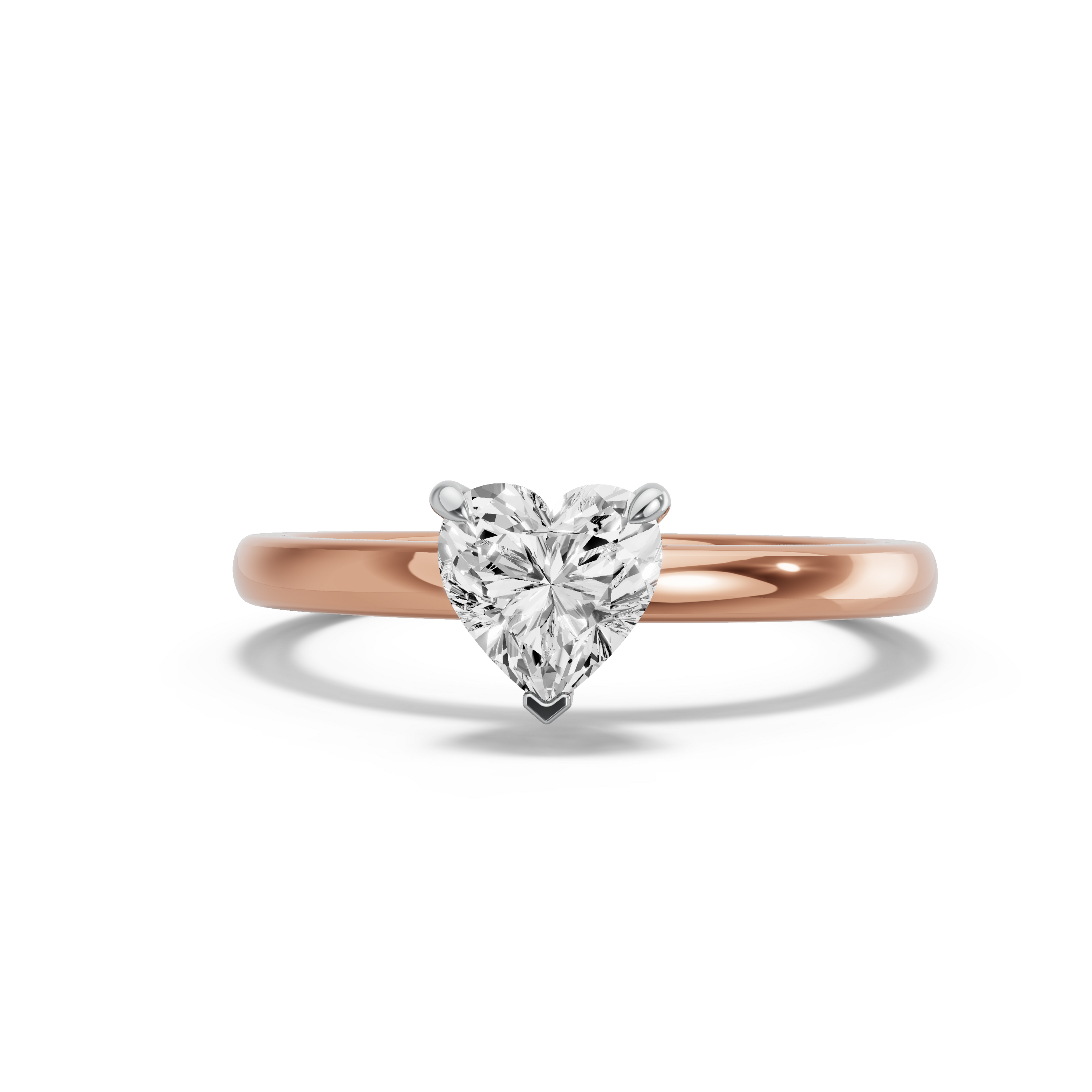 Image for heart-four-prong-ring-with-solitaire-band-in-18k-two-tone-rose-gold