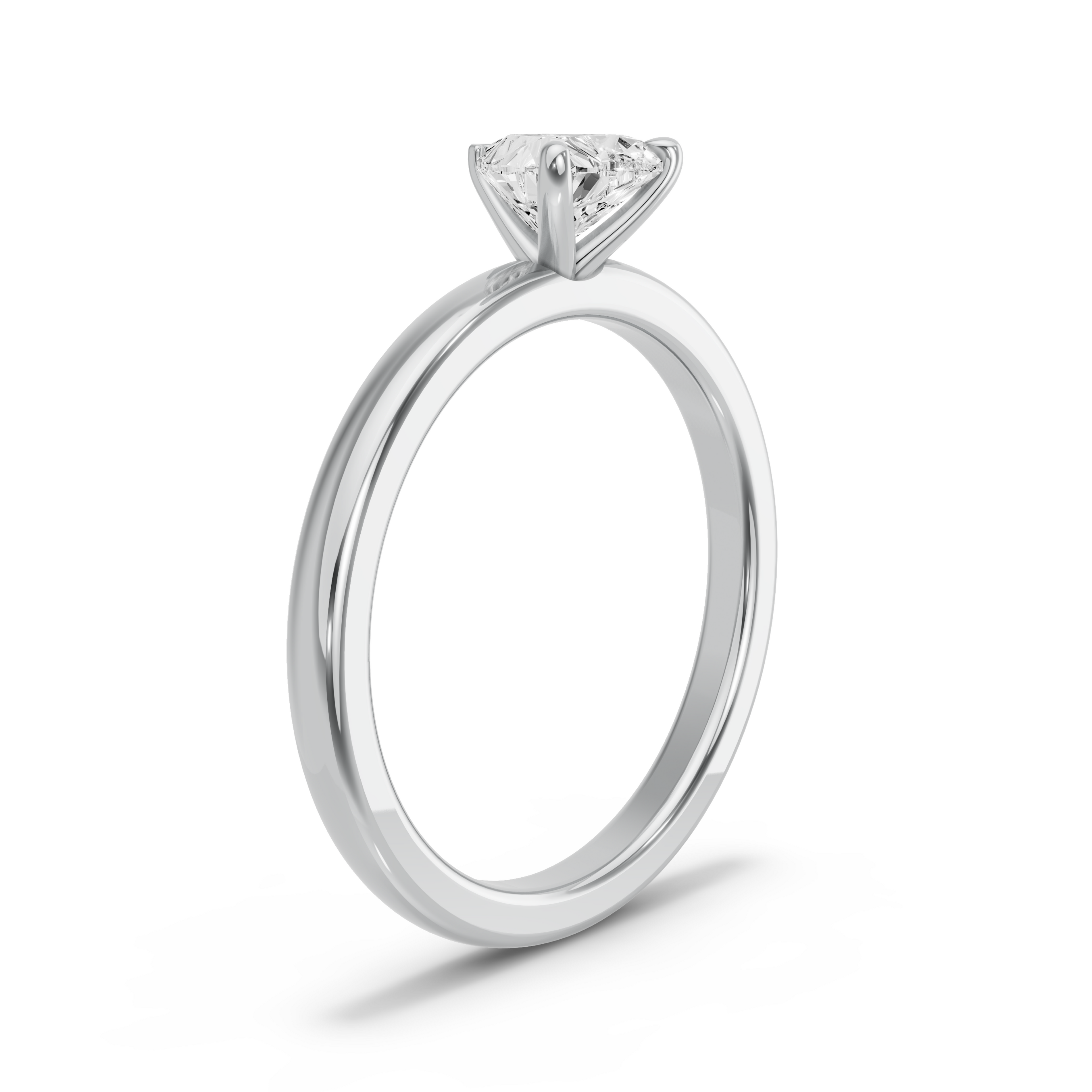 Image for heart-four-prong-ring-with-solitaire-band-in-950-platinum