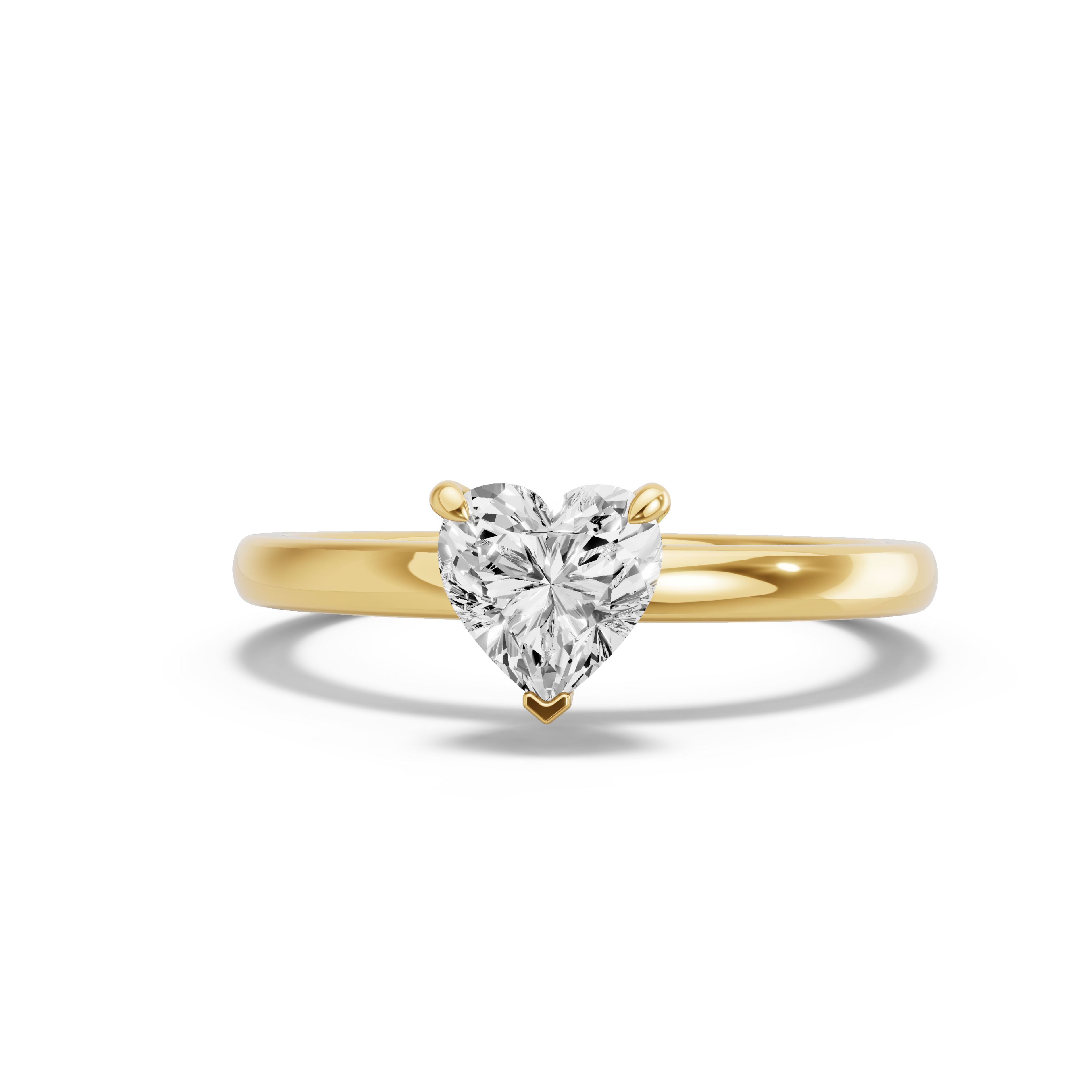 Image for heart-four-prong-ring-with-solitaire-band-in-14k-yellow-gold