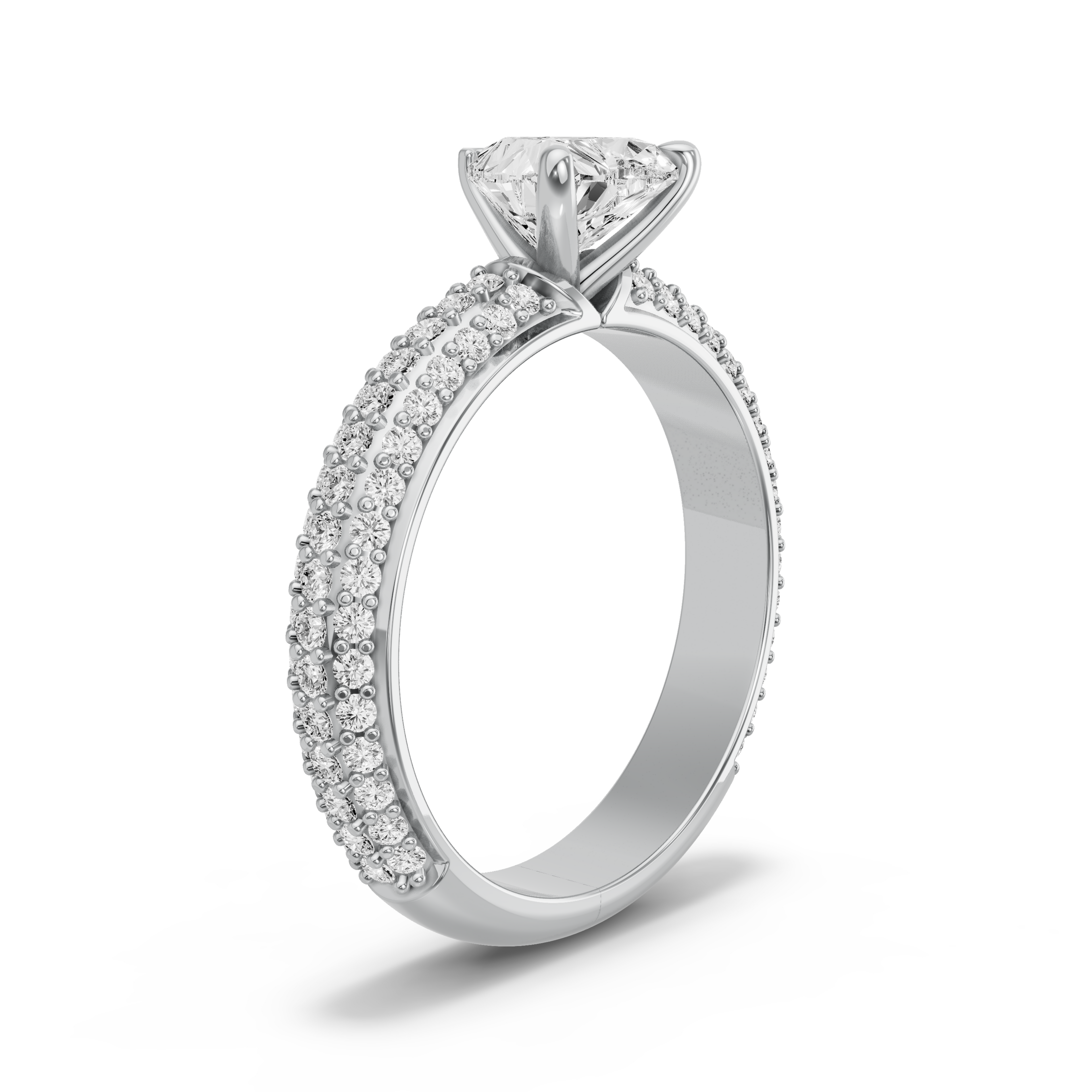Image for heart-four-prong-ring-with-split-ring-solitaire-band-in-10k-white-gold