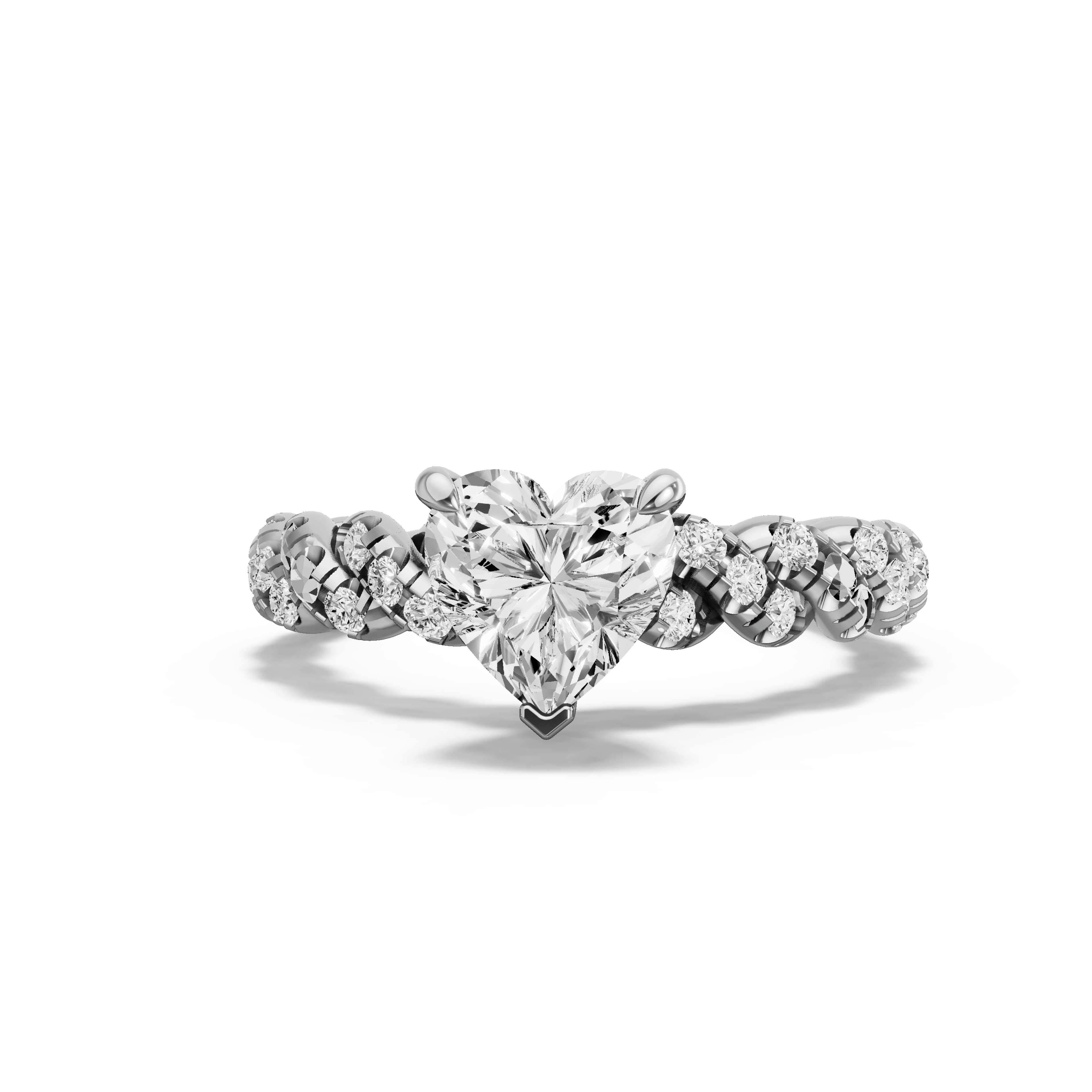 Image for heart-four-prong-ring-with-twist-pave-band-in-950-platinum