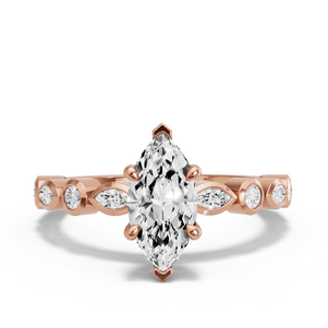 Image for Marquise Four Prong Ring with Alternating Marquise band