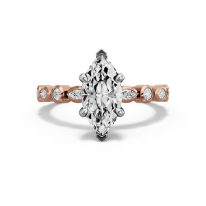 Image for Marquise Four Prong Ring with Alternating Marquise band