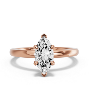 Image for Marquise Four Prong Ring with Solitaire band
