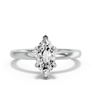 Image for Marquise Four Prong Ring with Solitaire band