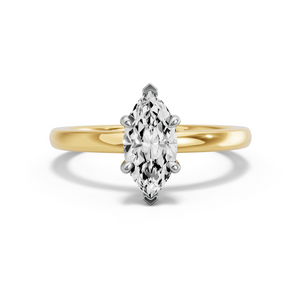 Image for Marquise Four Prong Ring with Solitaire band