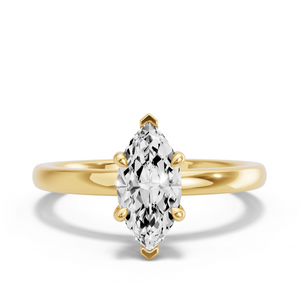 Image for Marquise Four Prong Ring with Solitaire band