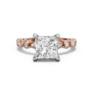 Image for Princess Four Prong Ring with Alternating Marquise band