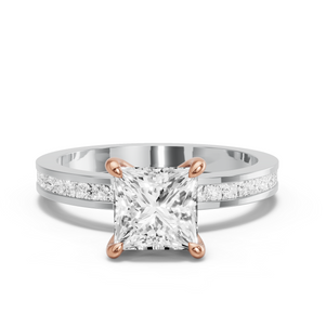 Image for Princess Four Prong Ring with Channel band