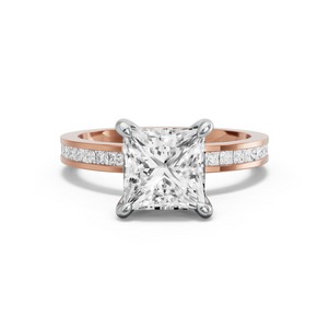 Image for Princess Four Prong Ring with Channel band