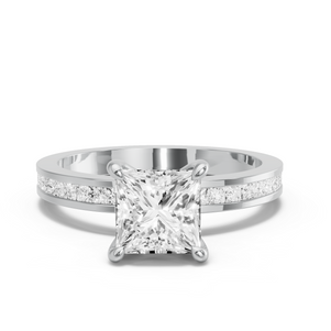 Image for Princess Four Prong Ring with Channel band