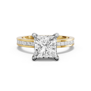 Image for Princess Four Prong Ring with Channel band