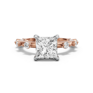 Image for Princess Four Prong Ring with Floating Station band
