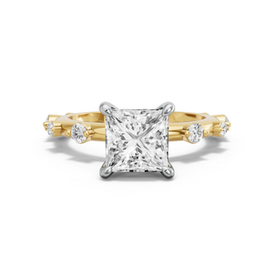 Image for Princess Four Prong Ring with Floating Station band