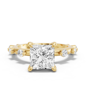Image for Princess Four Prong Ring with Floating Station band