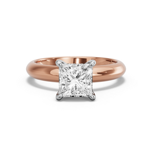 Image for Princess Four Prong Ring with Knife Edge Solitaire band
