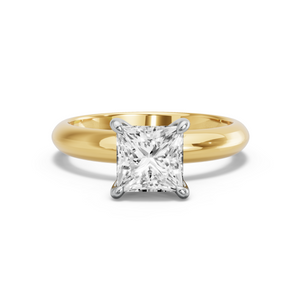 Image for Princess Four Prong Ring with Knife Edge Solitaire band