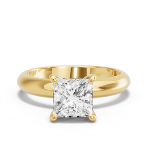 Image for Princess Four Prong Ring with Knife Edge Solitaire band