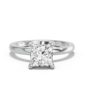 Image for Princess Four Prong Ring with Solitaire band