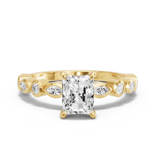 Image for Radiant Four Prong Ring with Alternating Marquise band