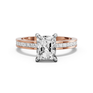 Image for Radiant Four Prong Ring with Channel band