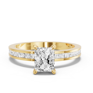 Image for Radiant Four Prong Ring with Channel band